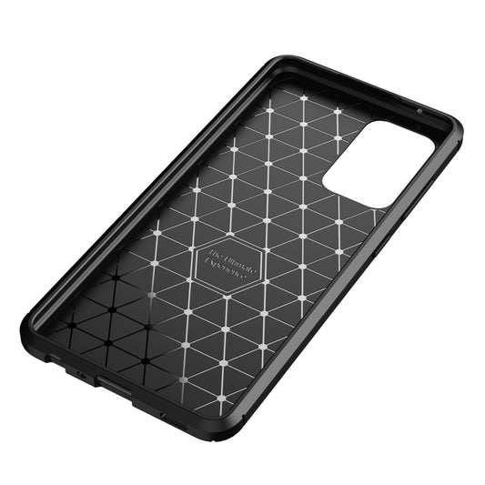 Carbon fiber Galaxy A52 5G case corner drop protection and anti-shock TPU construction