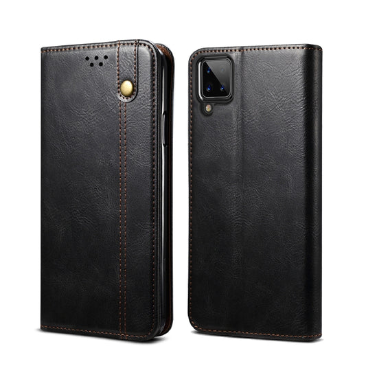 Crazy horse leather Samsung Galaxy A12 A32 A72 flip case with card slots and wallet