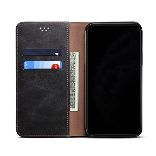 Galaxy A72 4G simple wax leather protective case side angle detail