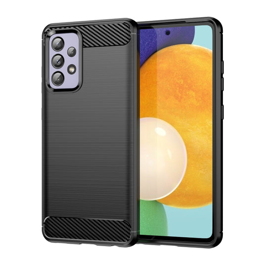 Brushed carbon fiber TPU case for Samsung Galaxy A52 5G and A72 5G with protective design