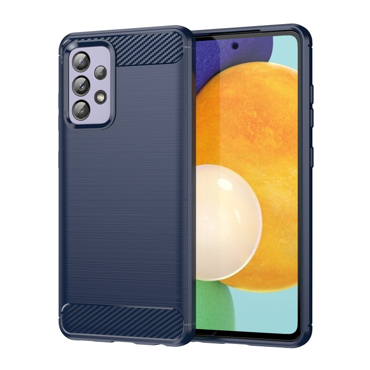 Brushed Texture Carbon Fiber TPU Case, For Samsung Galaxy A52 5G, For Samsung Galaxy A72 5G