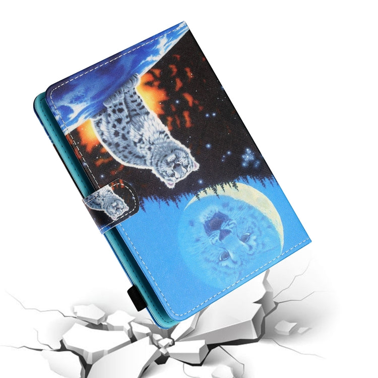 Sewing Thread Horizontal Painted Flat Leather Case with Pen Cover & Anti Skid Strip & Card Slot & Holder, For 10 inch Tablet PC Universal, For Huawei MediaPad T5 10 inch