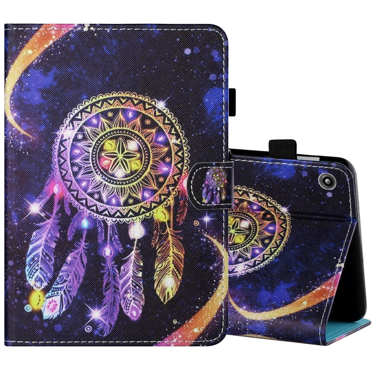 Sewing Thread Horizontal Painted Flat Leather Case with Pen Cover & Anti Skid Strip & Card Slot & Holder, For Amazon Kindle Fire 7 2019 / 2017 / 2015, For Samsung Galaxy Tab A 10.1 (2019) T510 / T515