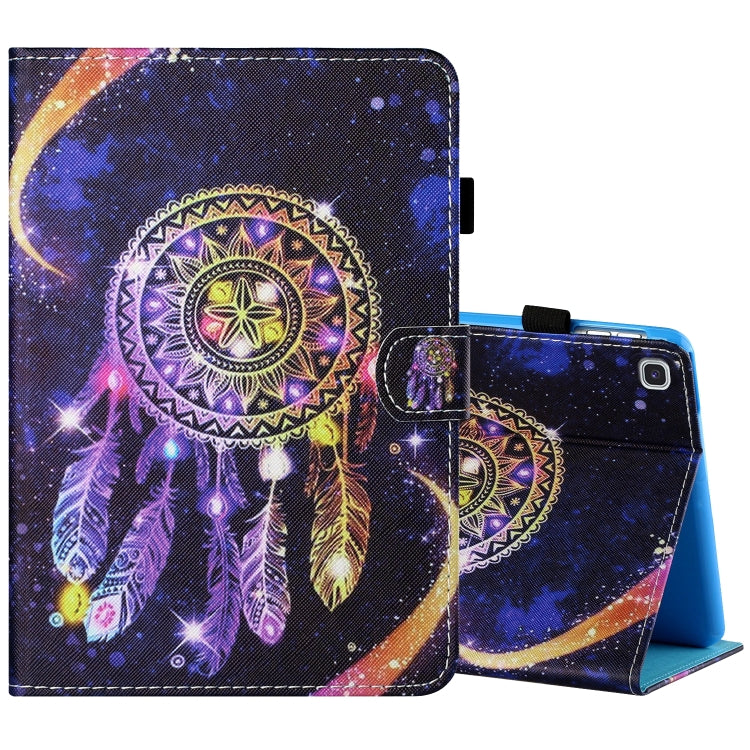 Sewing Thread Horizontal Painted Flat Leather Case with Pen Cover & Anti Skid Strip & Card Slot & Holder, For Amazon Kindle Fire 7 2019 / 2017 / 2015, For Samsung Galaxy Tab A 10.1 (2019) T510 / T515