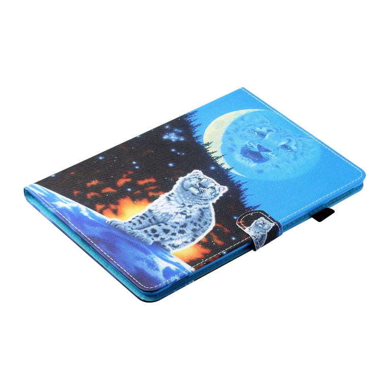 Sewing Thread Horizontal Painted Flat Leather Case with Pen Cover & Anti Skid Strip & Card Slot & Holder, For Samsung Galaxy Tab A 8.0 (2019) T290 / T295