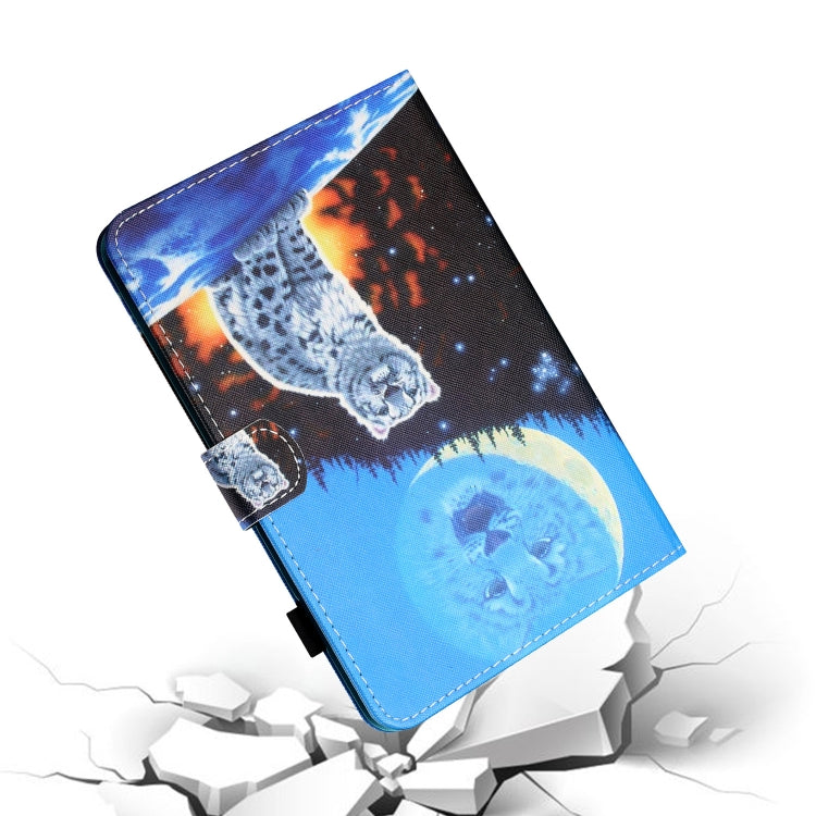 Sewing Thread Horizontal Painted Flat Leather Case with Pen Cover & Anti Skid Strip & Card Slot & Holder, For Samsung Galaxy Tab A 8.0 (2019) T290 / T295