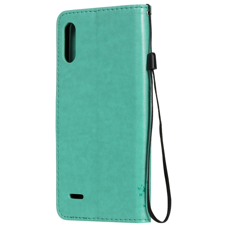Tree & Cat Pattern Pressed Printing Horizontal Flip PU Leather Case with Holder & Card Slots & Wallet & Lanyard, For LG K22 / K22 Plus, For Huawei P Smart 2021