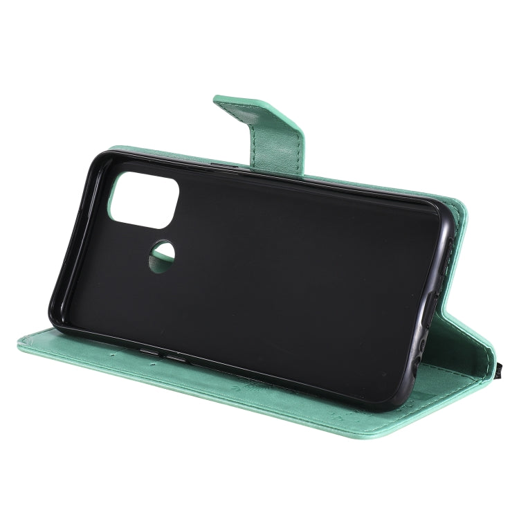 Tree & Cat Pattern Pressed Printing Horizontal Flip PU Leather Case with Holder & Card Slots & Wallet & Lanyard, For OPPO A53(2020) / A32, For Nokia 2.4