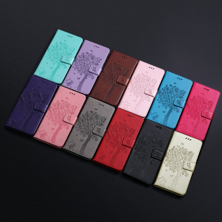Tree Cat Pattern PU Leather Flip Case Xiaomi Mi 10T Lite 5G OPPO Realme 7