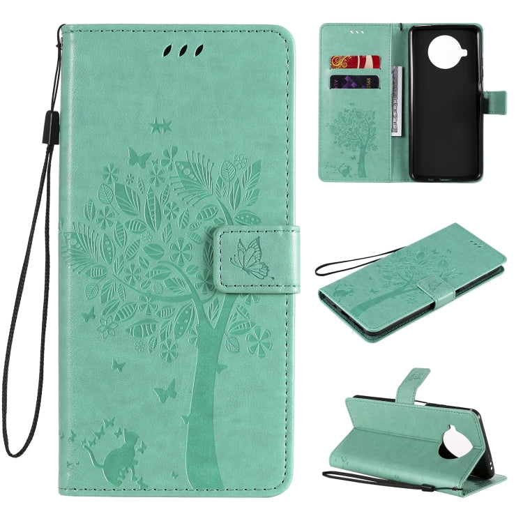 Tree Cat Pattern PU Leather Flip Case Xiaomi Mi 10T Lite 5G OPPO Realme 7
