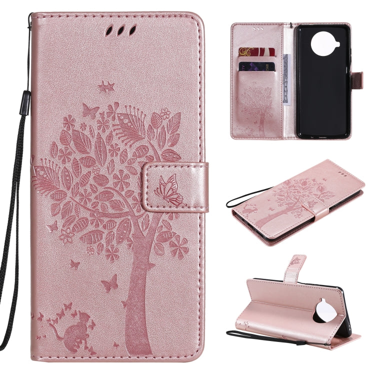 Tree Cat Pattern PU Leather Flip Case Xiaomi Mi 10T Lite 5G OPPO Realme 7