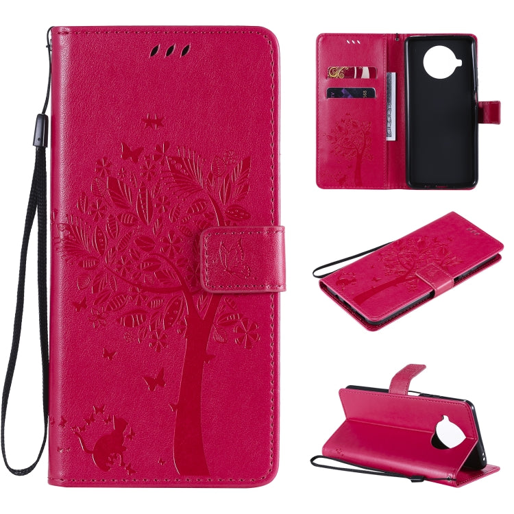 Tree Cat Pattern PU Leather Flip Case Xiaomi Mi 10T Lite 5G OPPO Realme 7