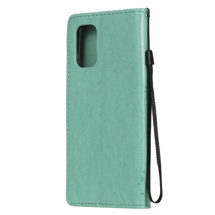 Tree & Cat Pattern Pressed Printing Horizontal Flip PU Leather Case with Holder & Card Slots & Wallet & Lanyard, For OnePlus 8T, For OPPO Reno4 Pro 4G