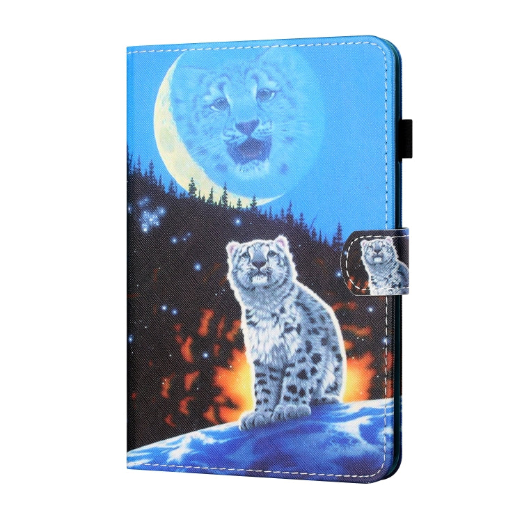 Sewing Thread Horizontal Painted Flat Leather Case with Pen Cover & Anti Skid Strip & Card Slot & Holder & Sleep / Wake-up Function, For Samsung Galaxy Tab S6 Lite SM-P610 / 615, For Amazon Kindle Fire HD8 2020