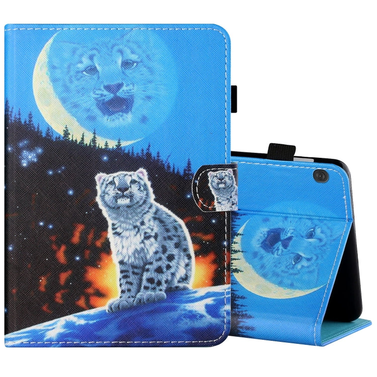 Sewing Thread Horizontal Painted Flat Leather Case with Pen Cover & Anti Skid Strip & Card Slot & Holder & Sleep / Wake-up Function, For Samsung Galaxy Tab A7 2020 T500 / T505, For Lenovo Tab M10 X605F / X505