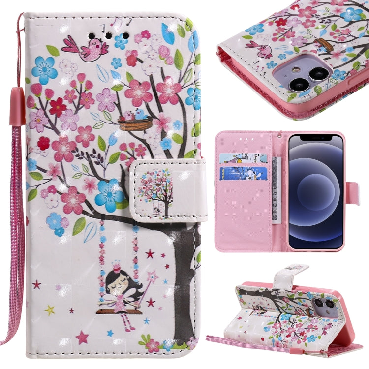 3D Painting Horizontal Flip Leather Case with Holder & Card Slot & Lanyard, For iPhone 12 mini, For iPhone 12 / 12 Pro, For iPhone 12 Pro Max