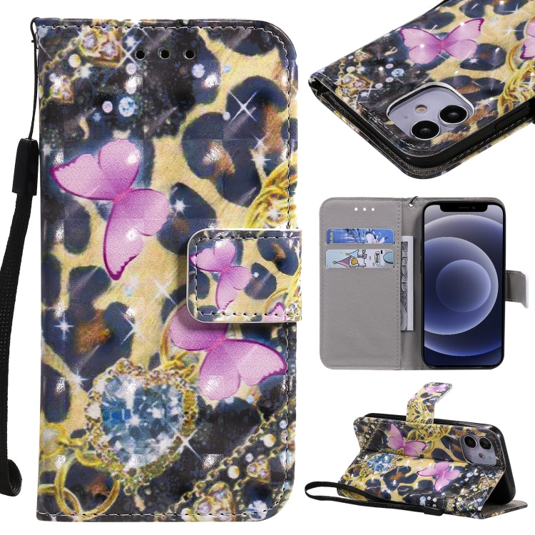 3D Painting Horizontal Flip Leather Case with Holder & Card Slot & Lanyard, For iPhone 12 mini, For iPhone 12 / 12 Pro, For iPhone 12 Pro Max