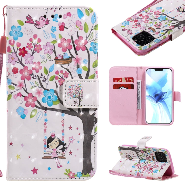 3D Painting Horizontal Flip Leather Case with Holder & Card Slot & Lanyard, For iPhone 12 mini, For iPhone 12 / 12 Pro, For iPhone 12 Pro Max