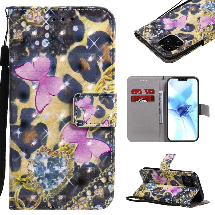 3D Painting Horizontal Flip Leather Case with Holder & Card Slot & Lanyard, For iPhone 12 mini, For iPhone 12 / 12 Pro, For iPhone 12 Pro Max