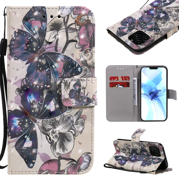 3D Painting Horizontal Flip Leather Case with Holder & Card Slot & Lanyard, For iPhone 12 mini, For iPhone 12 / 12 Pro, For iPhone 12 Pro Max