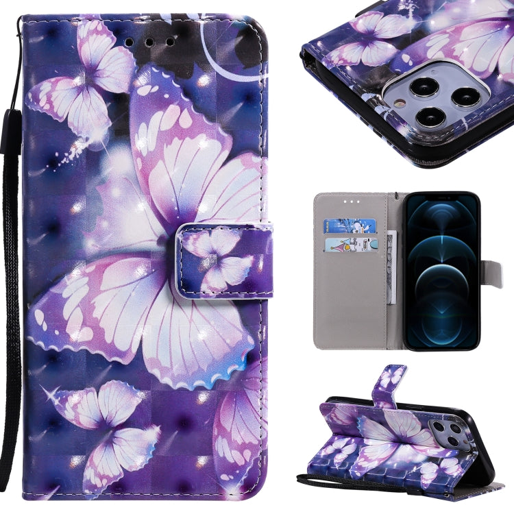 3D Painting Horizontal Flip Leather Case with Holder & Card Slot & Lanyard, For iPhone 12 mini, For iPhone 12 / 12 Pro, For iPhone 12 Pro Max