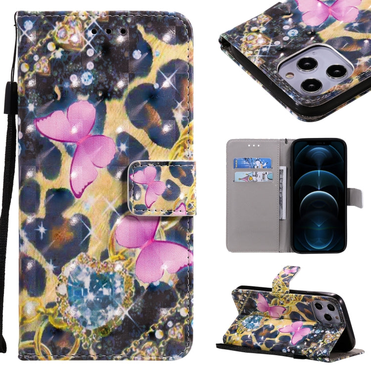 3D Painting Horizontal Flip Leather Case with Holder & Card Slot & Lanyard, For iPhone 12 mini, For iPhone 12 / 12 Pro, For iPhone 12 Pro Max