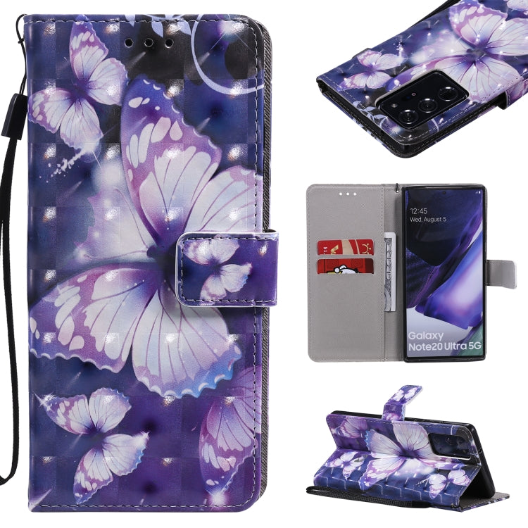 3D Painting Horizontal Flip Leather Case with Holder & Card Slot & Lanyard, For Samsung Galaxy Note 20 Ultra, For Samsung Galaxy Note 20