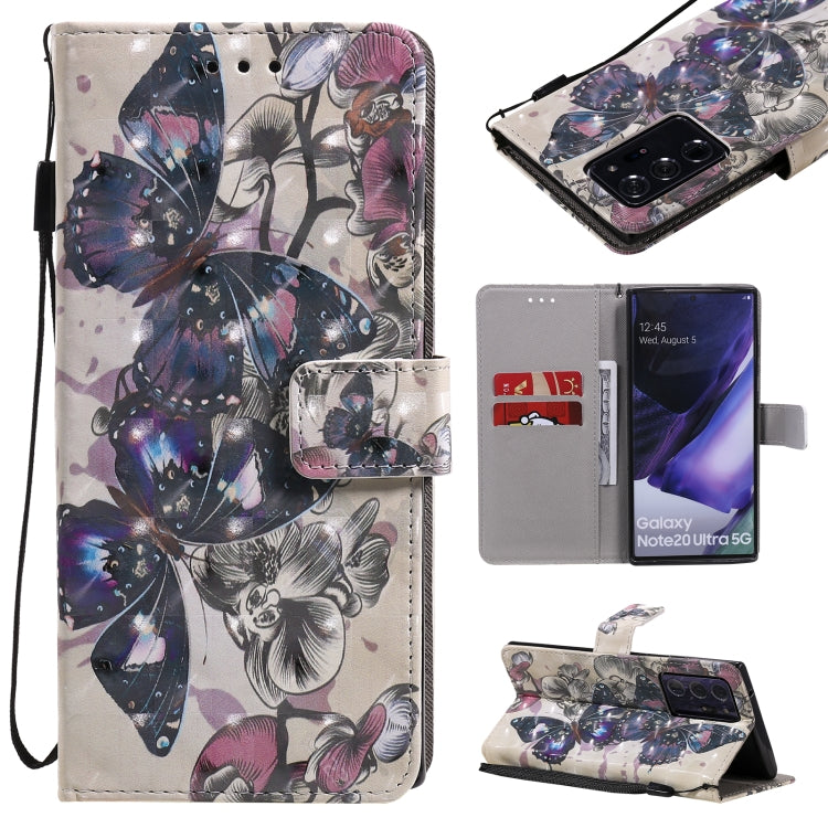 3D Painting Horizontal Flip Leather Case with Holder & Card Slot & Lanyard, For Samsung Galaxy Note 20 Ultra, For Samsung Galaxy Note 20