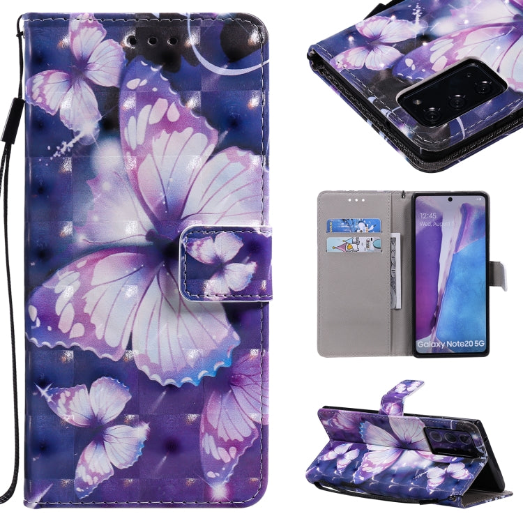 3D Painting Horizontal Flip Leather Case with Holder & Card Slot & Lanyard, For Samsung Galaxy Note 20 Ultra, For Samsung Galaxy Note 20