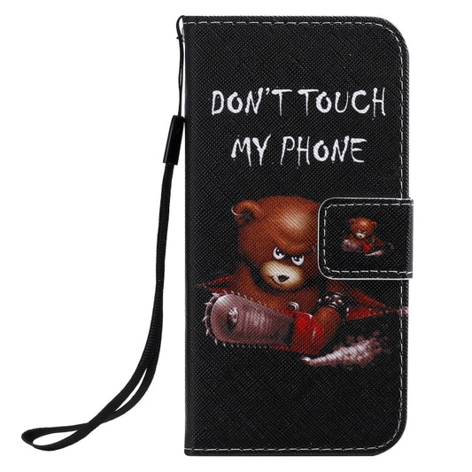 iPhone 12 Pro Max case front view showing artistic painting design and protective flap