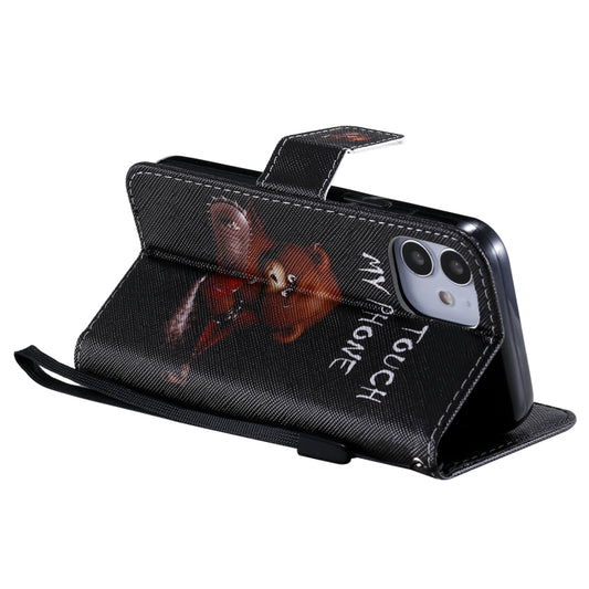 Lanyard attachment point on painting leather case for iPhone 12 Pro Max secure carrying