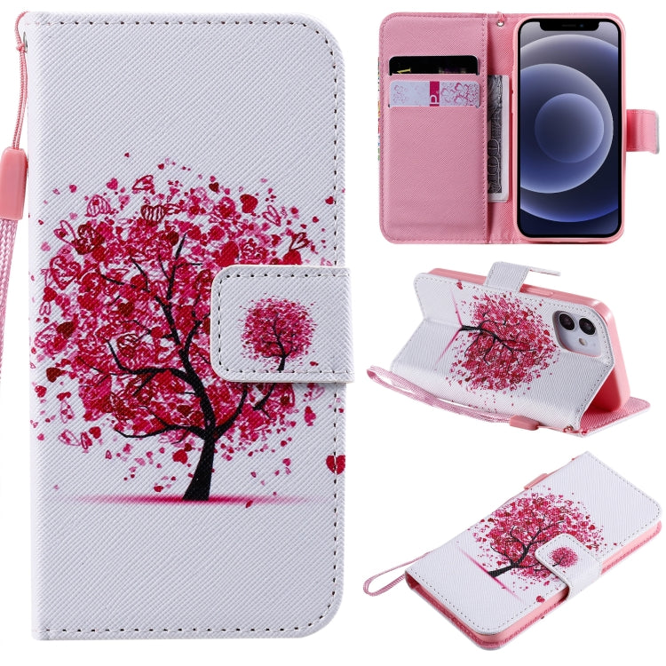 Painting Horizontal Flip Leather Case with Holder & Card Slot & Lanyard, For iPhone 12 mini, For iPhone 12 / 12 Pro, For iPhone 12 Pro Max