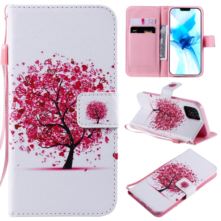 Painting Horizontal Flip Leather Case with Holder & Card Slot & Lanyard, For iPhone 12 mini, For iPhone 12 / 12 Pro, For iPhone 12 Pro Max