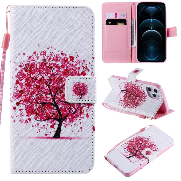 Painting Horizontal Flip Leather Case with Holder & Card Slot & Lanyard, For iPhone 12 mini, For iPhone 12 / 12 Pro, For iPhone 12 Pro Max