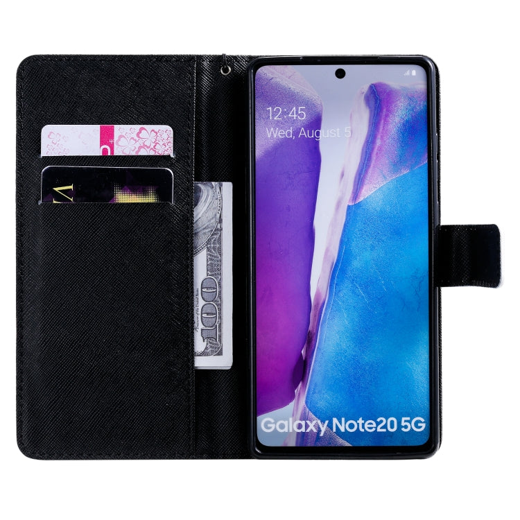 Painting Horizontal Flip Leather Case with Holder & Card Slot & Lanyard, For Samsung Galaxy Note 20