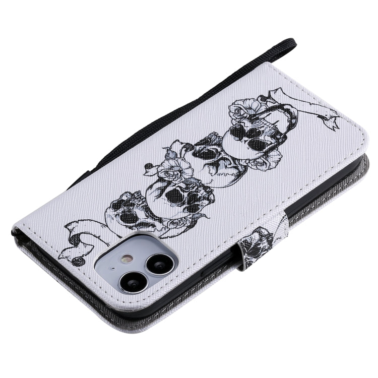 Painting Horizontal Flip Leather Case with Holder & Card Slot & Lanyard, For iPhone 12 mini, For iPhone 12 / 12 Pro