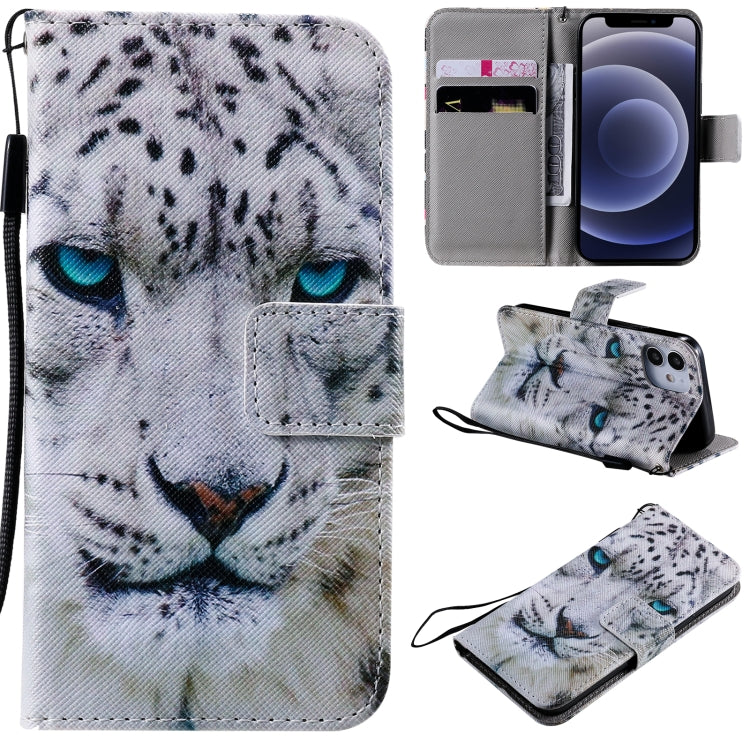 Painting Horizontal Flip Leather Case with Holder & Card Slot & Lanyard, For iPhone 12 mini, For iPhone 12 / 12 Pro