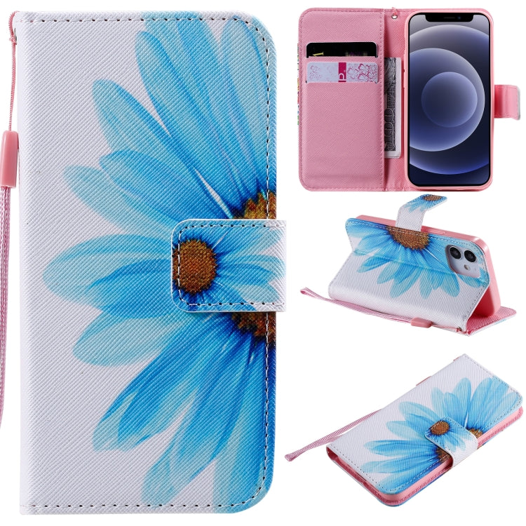 Painting Horizontal Flip Leather Case with Holder & Card Slot & Lanyard, For iPhone 12 mini, For iPhone 12 / 12 Pro