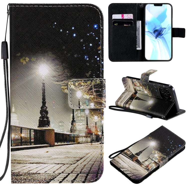 Painting Horizontal Flip Leather Case with Holder & Card Slot & Lanyard, For iPhone 12 mini, For iPhone 12 / 12 Pro