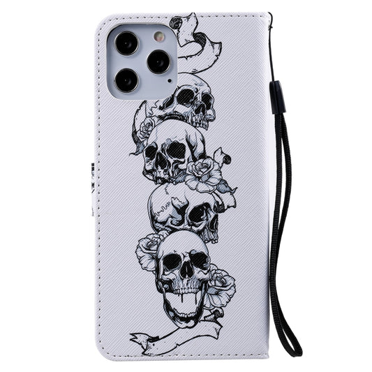 Detailed painting design leather case iPhone 12 Pro Max showing card slots interior
