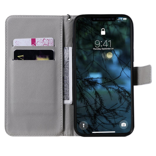 iPhone 12 Pro Max flip case painting pattern protective holder stand position