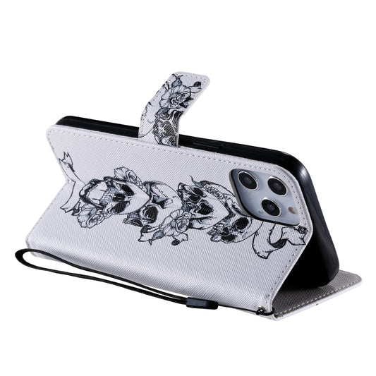 Painting leather case iPhone 12 Pro Max wallet style with multiple card storage slots