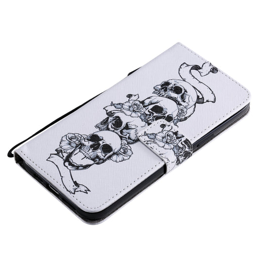 iPhone 12 Pro Max horizontal flip case painting artwork close-up texture detail