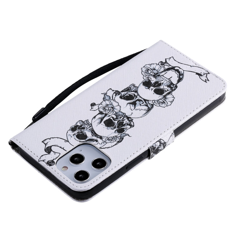 Painting Horizontal Flip Leather Case with Holder & Card Slot & Lanyard, For iPhone 12 Pro Max