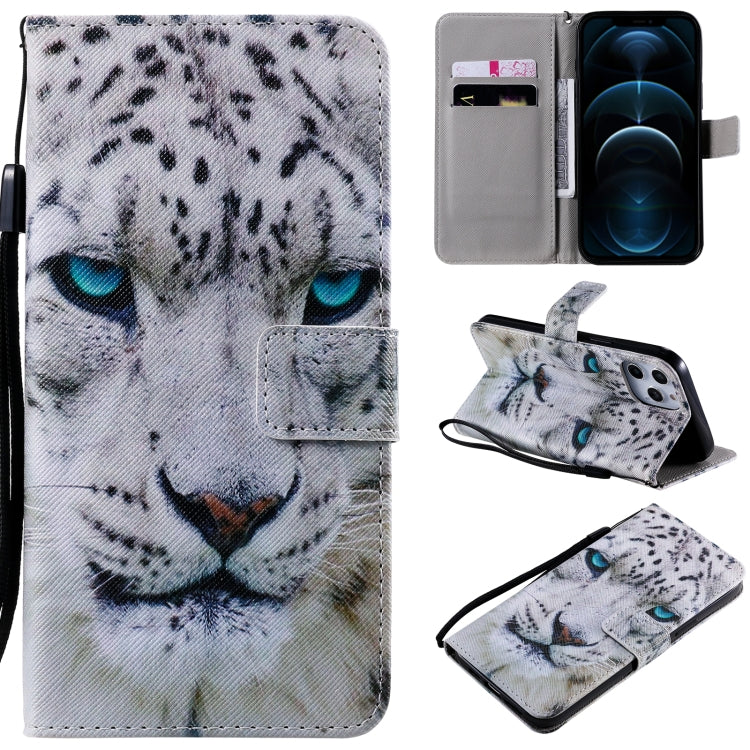 Painting Horizontal Flip Leather Case with Holder & Card Slot & Lanyard, For iPhone 12 Pro Max