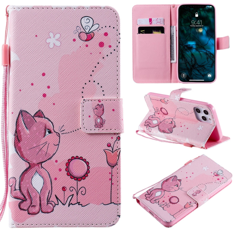Painting Horizontal Flip Leather Case with Holder & Card Slot & Lanyard, For iPhone 12 Pro Max