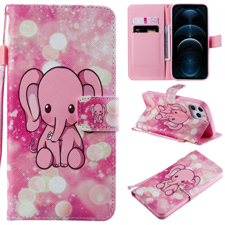 Painting Horizontal Flip Leather Case with Holder & Card Slot & Lanyard, For iPhone 12 Pro Max
