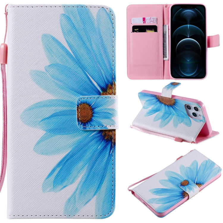 Painting Horizontal Flip Leather Case with Holder & Card Slot & Lanyard, For iPhone 12 Pro Max
