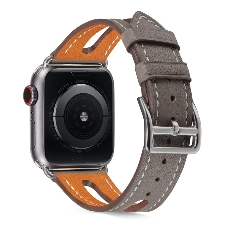 Top-grain Leather Watchband For Apple Watch Series 6 & SE & 5 & 4 44mm / 3 & 2 & 1 42mm
