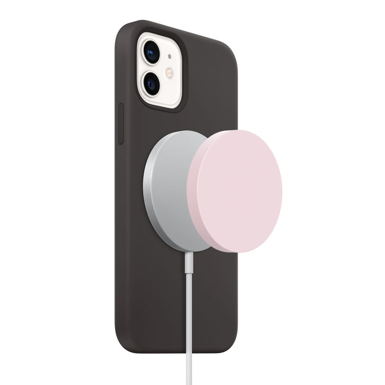 Étui de protection en silicone pour chargeur sans fil Magsafe, bordeaux, vert, blanc chaud, violet clair, bleu foncé, rose, noir, rouge, gris